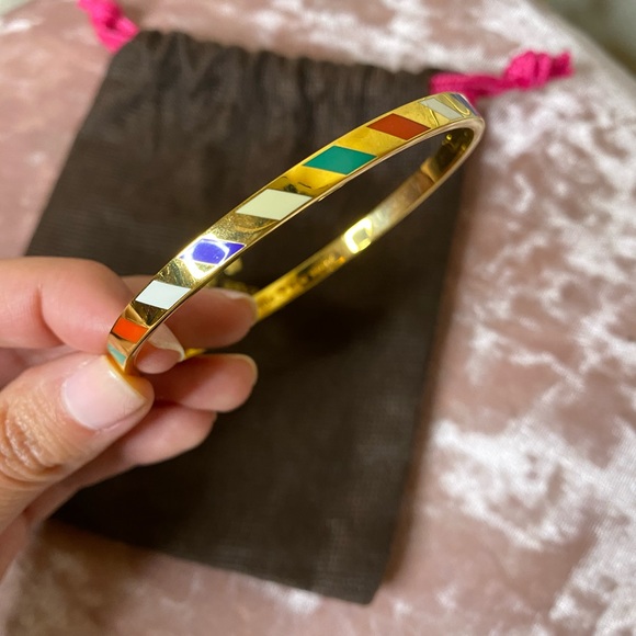 kate spade Jewelry - Kate Spade colorful gold idiom bangle bracelet